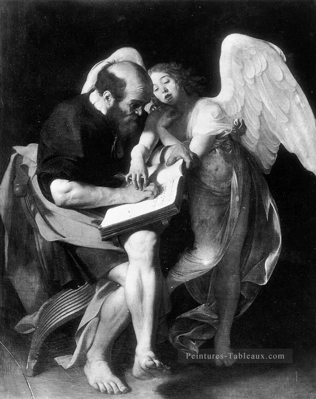Saint Matthieu et l’ange Caravage Peintures à l'huile